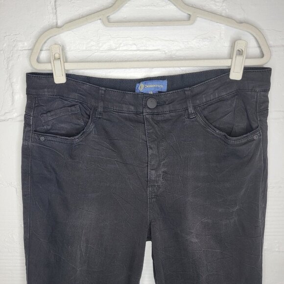 Democracy Ab Solution Women's Size 10 Jeans Black Raw Stacked Hem - Picture 3 of 8
